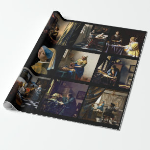 Johannes Vermeer - Masterstuks Mosaic Cadeaupapier