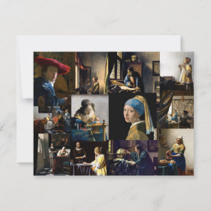 Johannes Vermeer - Masterstuks Patchwork Bedankkaart