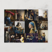 Johannes Vermeer - Masterstuks Patchwork Briefkaart (Voorkant)