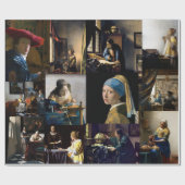 Johannes Vermeer - Masterstuks Patchwork Cadeaupapier (Vlak)