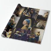 Johannes Vermeer - Masterstuks Patchwork Cadeaupapier (Uitgerold)