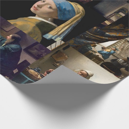 Johannes Vermeer - Masterstuks Patchwork Cadeaupapier (Hoek)