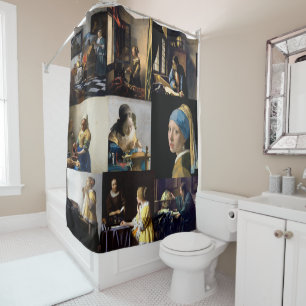 Johannes Vermeer - Masterstuks Patchwork Douchegordijn