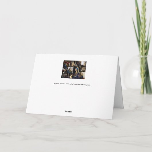 Johannes Vermeer - Masterstuks Patchwork Kaart (Achterkant)