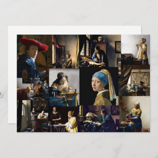 Johannes Vermeer - Masterstuks Patchwork Kaart (Voorkant / Achterkant)