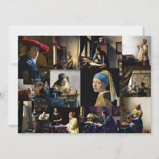 Johannes Vermeer - Masterstuks Patchwork Kaart (Voorkant)