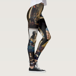 Johannes Vermeer - Masterstuks Patchwork Leggings