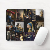 Johannes Vermeer - Masterstuks Patchwork Muismat (Met muis)
