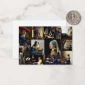 Johannes Vermeer - Masterstuks Patchwork Notitiekaartje (Voorkant / Achterkant in situ)