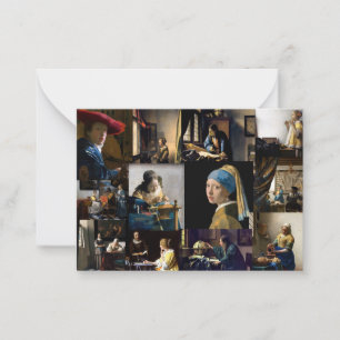 Johannes Vermeer - Masterstuks Patchwork Notitiekaartje