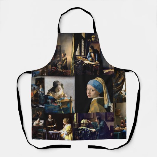 Johannes Vermeer - Masterstuks Patchwork Poster Schort (Voorkant)