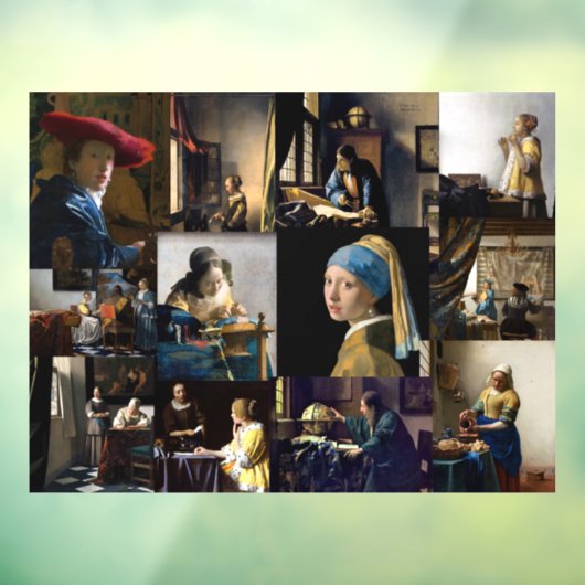 Johannes Vermeer - Masterstuks Patchwork Raamsticker (Vel 3)