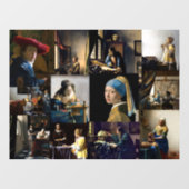 Johannes Vermeer - Masterstuks Patchwork Raamsticker (Vel)