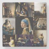 Johannes Vermeer - Masterstuks Patchwork Stenen Onderzetter (Voorkant)