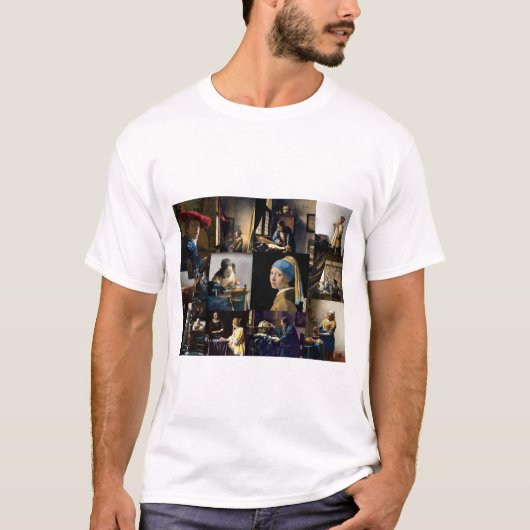 Johannes Vermeer - Masterstuks Patchwork T-shirt (Voorkant)