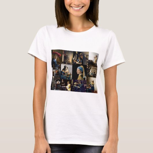 Johannes Vermeer - Masterstuks Patchwork T-shirt (Voorkant)