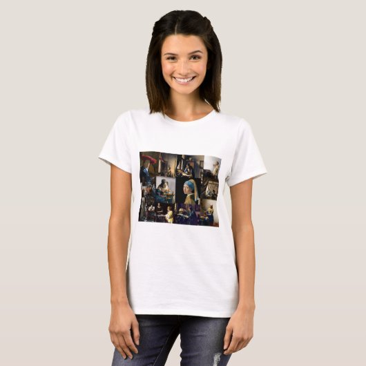 Johannes Vermeer - Masterstuks Patchwork T-shirt (Voorkant volledig)