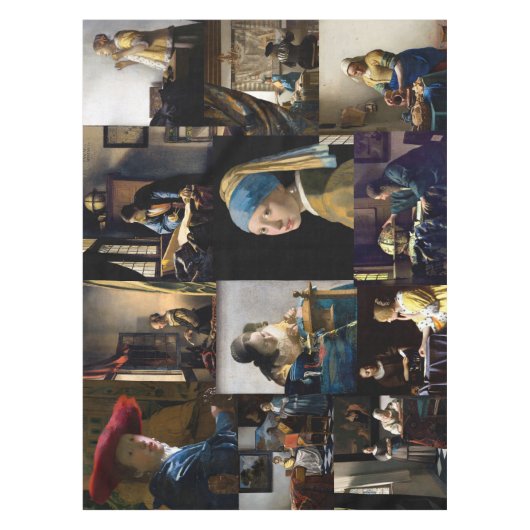Johannes Vermeer - Masterstuks Patchwork Tafelkleed (Voorkant)