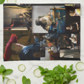 Johannes Vermeer - Masterstuks Patchwork Theedoek (Gevouwen)