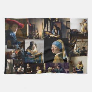 Johannes Vermeer - Masterstuks Patchwork Theedoek