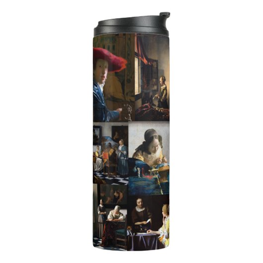 Johannes Vermeer - Masterstuks Patchwork Thermosbeker (Gedraaid links)