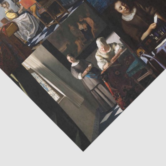 Johannes Vermeer - Masterstuks Patchwork Tissuepapier (Detail)