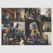 Johannes Vermeer - Masterstuks Patchwork Tissuepapier (Voorkant)