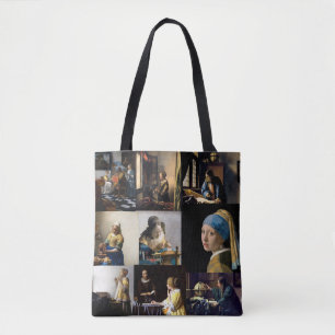 Johannes Vermeer - Masterstuks Patchwork Tote Bag