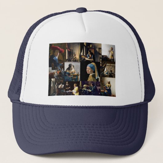 Johannes Vermeer - Masterstuks Patchwork Trucker Pet (Voorkant)