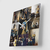 Johannes Vermeer - Masterstuks Patchwork Vierkante Klok (Hoek)