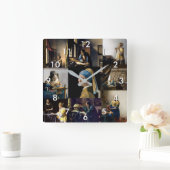 Johannes Vermeer - Masterstuks Patchwork Vierkante Klok (Huis)
