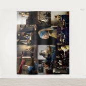 Johannes Vermeer - Masterstuks Patchwork Wandkleed (Voorkant)