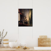 Johannes Vermeer, meisje Leest een brief Poster (Keuken)