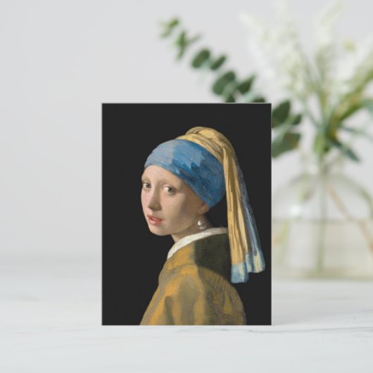 Johannes Vermeer - Meisje met de parel Briefkaart (Staand voorkant)