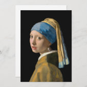 Johannes Vermeer - Meisje met de parel Kaart (Voorkant / Achterkant)