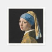 Johannes Vermeer - Meisje met de parel Servet (Voorkant)