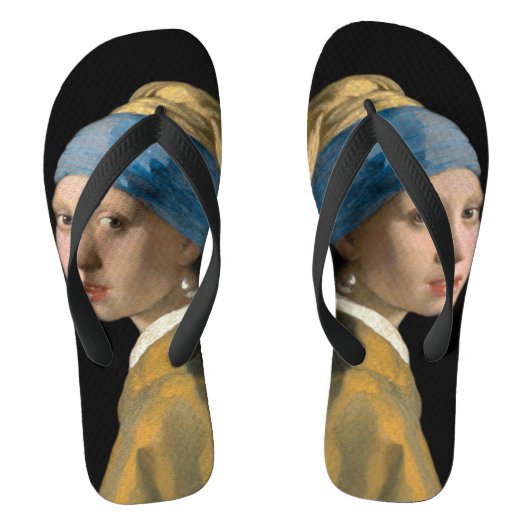 Johannes Vermeer - Meisje met de parel Teenslippers (Voetbed)