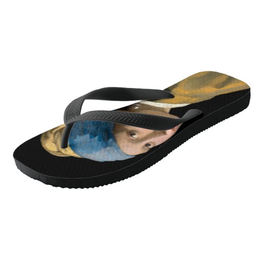 Johannes Vermeer - Meisje met de parel Teenslippers (Schuin)