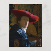 Johannes Vermeer - Meisje met de rode hoed Briefkaart (Voorkant)
