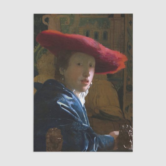 Johannes Vermeer - Meisje met de rode hoed Tissuepapier