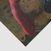 Johannes Vermeer - Meisje met de rode hoed Tissuepapier (Detail)