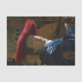 Johannes Vermeer - Meisje met de rode hoed Tissuepapier (Voorkant)
