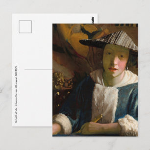 Johannes Vermeer - Meisje met een Flute Briefkaart