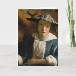 Johannes Vermeer - Meisje met een Flute Kaart