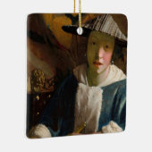 Johannes Vermeer - Meisje met een Flute Keramisch Ornament (Rechts)