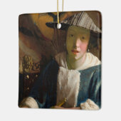 Johannes Vermeer - Meisje met een Flute Keramisch Ornament (Links)
