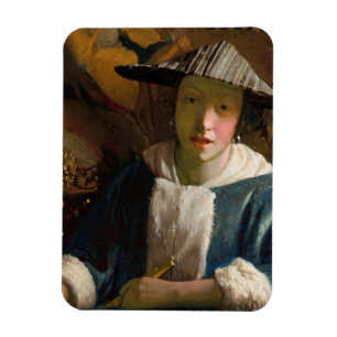 Johannes Vermeer - Meisje met een Flute Magneet