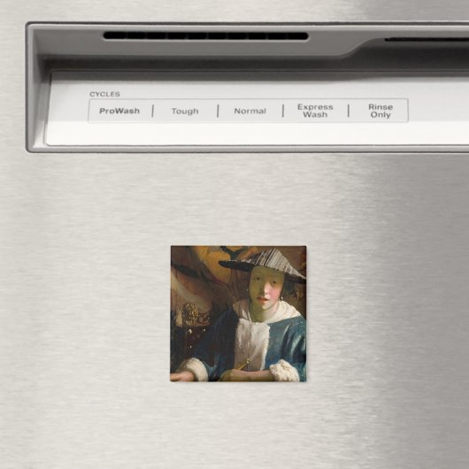 Johannes Vermeer - Meisje met een Flute Magneet (Insitu (Vaatwasser))