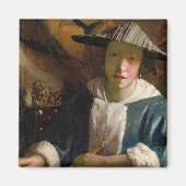 Johannes Vermeer - Meisje met een Flute Magneet (Voorkant)