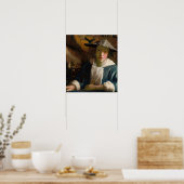 Johannes Vermeer - Meisje met een Flute Poster (Keuken)